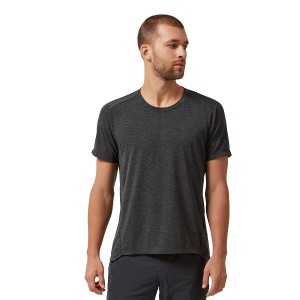 Men's On Running Active-T T Shirts Black | 4218309_MY