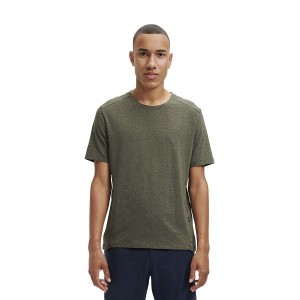 Men's On Running Active-T T Shirts Olive | 5178042_MY