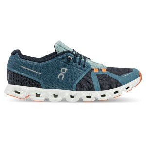 Men's On Running Cloud 5 Push Sneakers Green / Navy | 2347186_MY