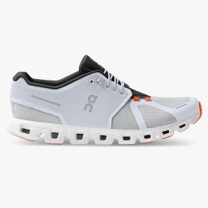 Men's On Running Cloud 5 Push Walking Shoes White / Orange | 6905732_MY