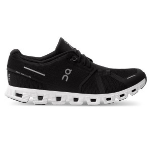 Men's On Running Cloud 5 Sneakers Black / White | 6204895_MY