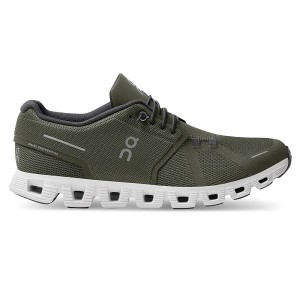 Men's On Running Cloud 5 Sneakers Olive / White | 6754320_MY