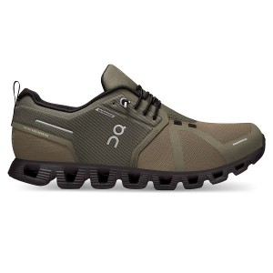 Men's On Running Cloud 5 Waterproof Sneakers Olive / Black | 7465830_MY