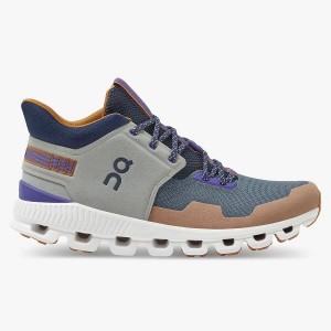 Men's On Running Cloud Hi Edge Sneakers Blue | 4678920_MY