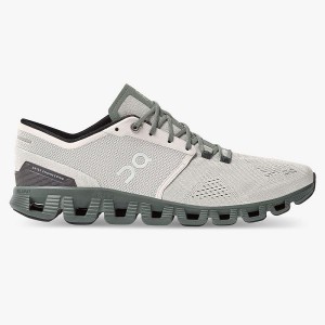 Men's On Running Cloud X 2 Road Running Shoes Grey / Olive | 3741852_MY