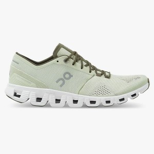 Men's On Running Cloud X 2 Road Running Shoes Green / White | 635428_MY