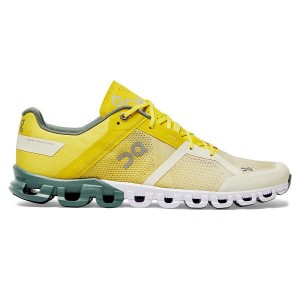 Men's On Running Cloudflow 2 Road Running Shoes Yellow / Green | 7402931_MY