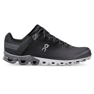 Men's On Running Cloudflow Road Running Shoes Black | 5937214_MY