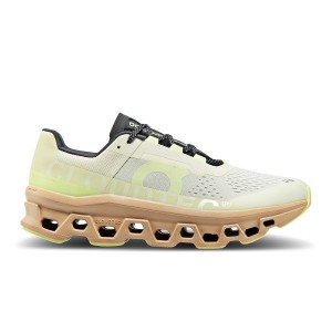 Men's On Running Cloudmonster Road Running Shoes Cream | 5930741_MY