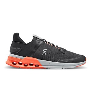 Men's On Running Cloudnova Flux Sneakers Black | 1049285_MY