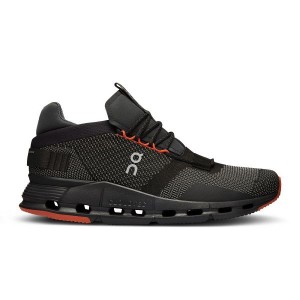 Men's On Running Cloudnova Sneakers Black | 7068125_MY