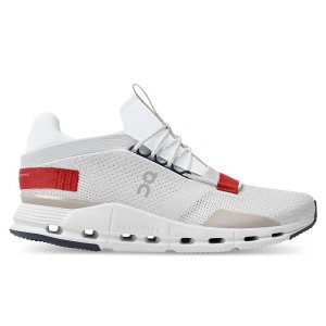 Men's On Running Cloudnova Sneakers White / Red | 3472915_MY