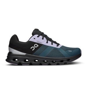 Men's On Running Cloudrunner Waterproof Road Running Shoes Blue / Black | 395874_MY