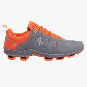 Men's On Running Cloudsurfer 4 Road Running Shoes Grey / Orange | 3709685_MY