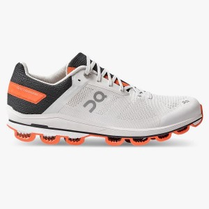 Men's On Running Cloudsurfer 6 Road Running Shoes White / Orange | 5381249_MY