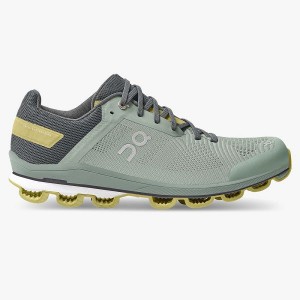 Men's On Running Cloudsurfer 6 Road Running Shoes Green / Grey | 9126037_MY