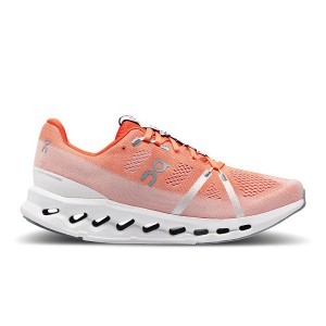 Men's On Running Cloudsurfer Road Running Shoes Orange / White | 8306421_MY