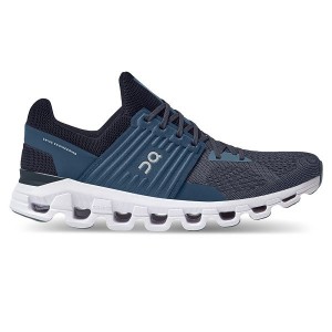 Men's On Running Cloudswift Road Running Shoes Blue / Navy | 6047395_MY