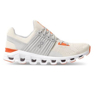 Men's On Running Cloudswift Road Running Shoes White / Orange | 2654371_MY