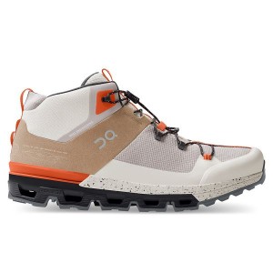 Men's On Running Cloudtrax Hiking Boots Brown / White | 794258_MY