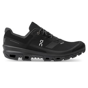 Men's On Running Cloudventure Waterproof 3 Trail Running Shoes Black | 7193062_MY