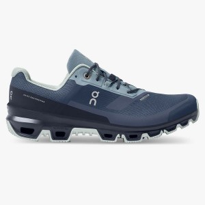 Men's On Running Cloudventure Waterproof 3 Hiking Shoes Blue / Navy | 2605894_MY