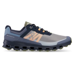 Men's On Running Cloudvista Trail Running Shoes Navy / Olive | 8159073_MY