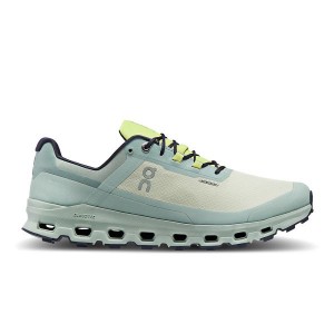 Men's On Running Cloudvista Waterproof Trail Running Shoes Green | 7325196_MY