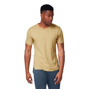 Men's On Running Comfort-T 2 T Shirts Brown | 5140693_MY