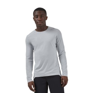 Men's On Running Comfort Long-T T Shirts Grey | 536918_MY
