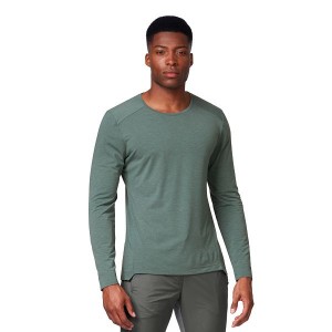 Men's On Running Comfort Long-T T Shirts Olive | 681927_MY