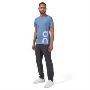 Men's On Running Graphic-T 1 T Shirts Blue | 912584_MY