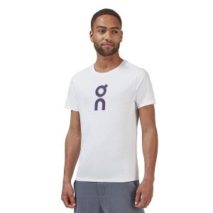 Men's On Running Graphic-T 1 T Shirts White | 4980637_MY