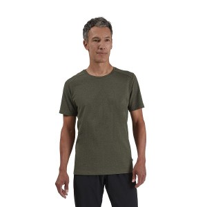 Men's On Running On-T 1 T Shirts Olive | 327491_MY
