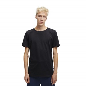 Men's On Running On-T 2 T Shirts Black | 5941683_MY