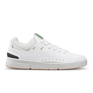 Men's On Running THE ROGER Centre Court Sneakers White / Olive | 4302759_MY