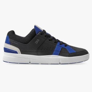 Men's On Running THE ROGER Clubhouse Sneakers Black / Indigo | 5038921_MY