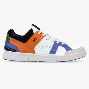 Men's On Running THE ROGER Clubhouse Sneakers Orange / White | 321876_MY