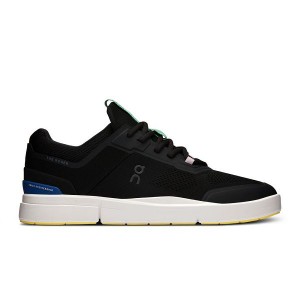 Men's On Running THE ROGER Spin Sneakers Black / Indigo | 5436980_MY