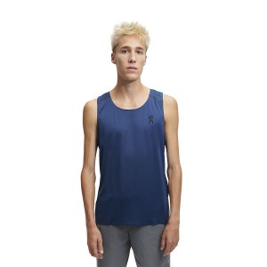 Men's On Running Tank-T Tanks Blue / Navy | 2307481_MY