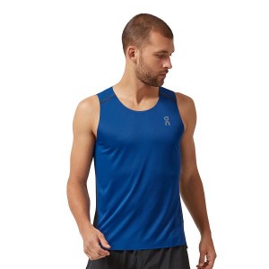 Men's On Running Tank-T Tanks Indigo / Black | 1062348_MY