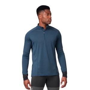 Men's On Running Weather 2 Shirts Navy | 8964103_MY