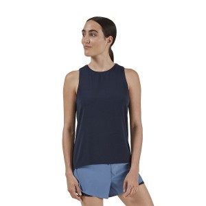 Women's On Running Active Tanks Navy | 9578214_MY