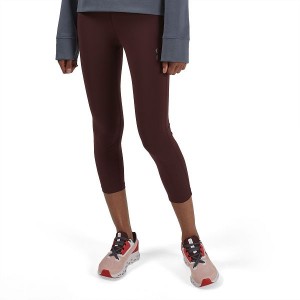 Women's On Running Active Tights Burgundy | 5279863_MY