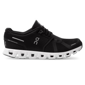 Women's On Running Cloud 5 Sneakers Black / White | 5870492_MY