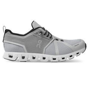 Women's On Running Cloud 5 Waterproof Sneakers Grey / White | 1306528_MY
