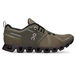 Women's On Running Cloud 5 Waterproof Sneakers Olive / Black | 5812640_MY