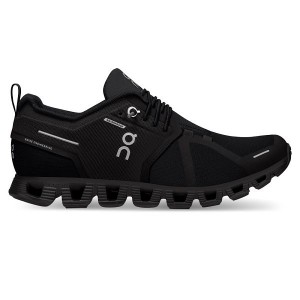 Women's On Running Cloud 5 Waterproof Sneakers Black | 814957_MY