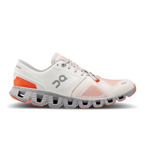 Women's On Running Cloud X 3 Road Running Shoes White | 4832159_MY