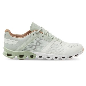 Women's On Running Cloudflow 2 Road Running Shoes Green / White | 2758409_MY